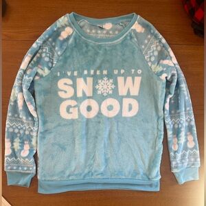Girls XL Gold Rush Pajama Top “I’ve Been up to Snow Good”